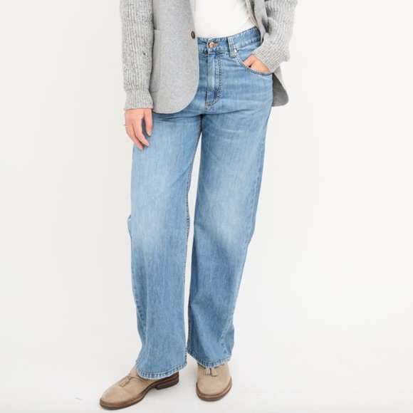 Brunello Cucinelli Medium Wash Contemporary Loose Jeans - Picture 1 of 4